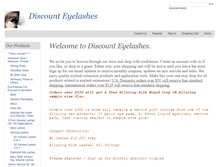 Tablet Screenshot of discounteyelashes.com